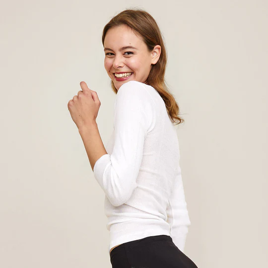 TamSilk täyspitkähihainen laamapaita kantilla, valkoinen - Image 2