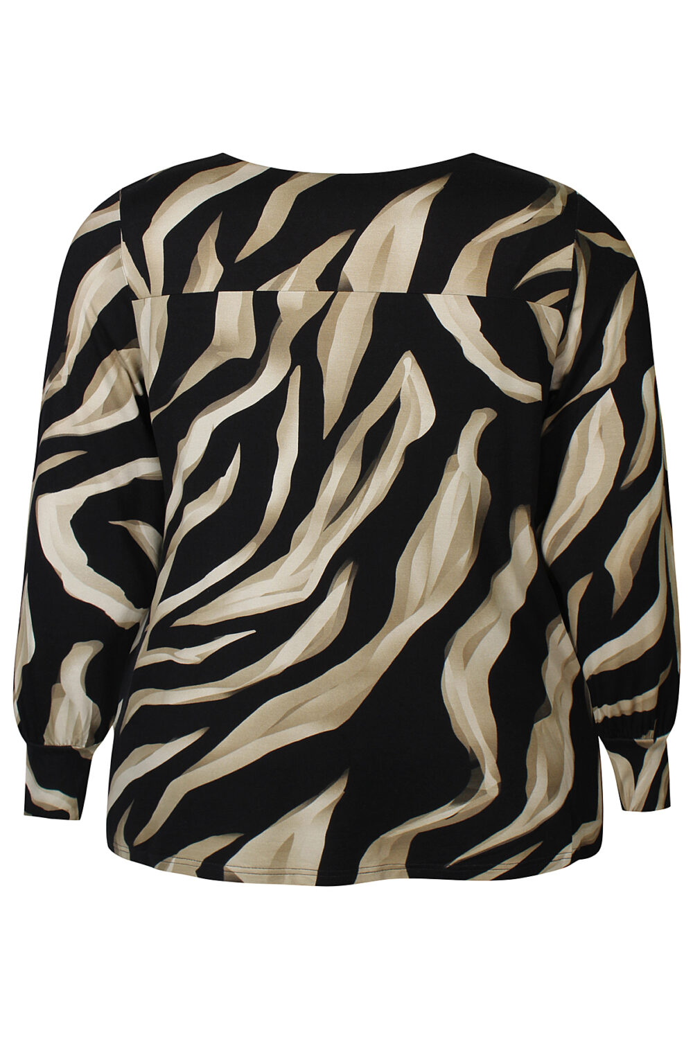 Zhenzi Saia trikootunika koristein, beige/musta - Image 3