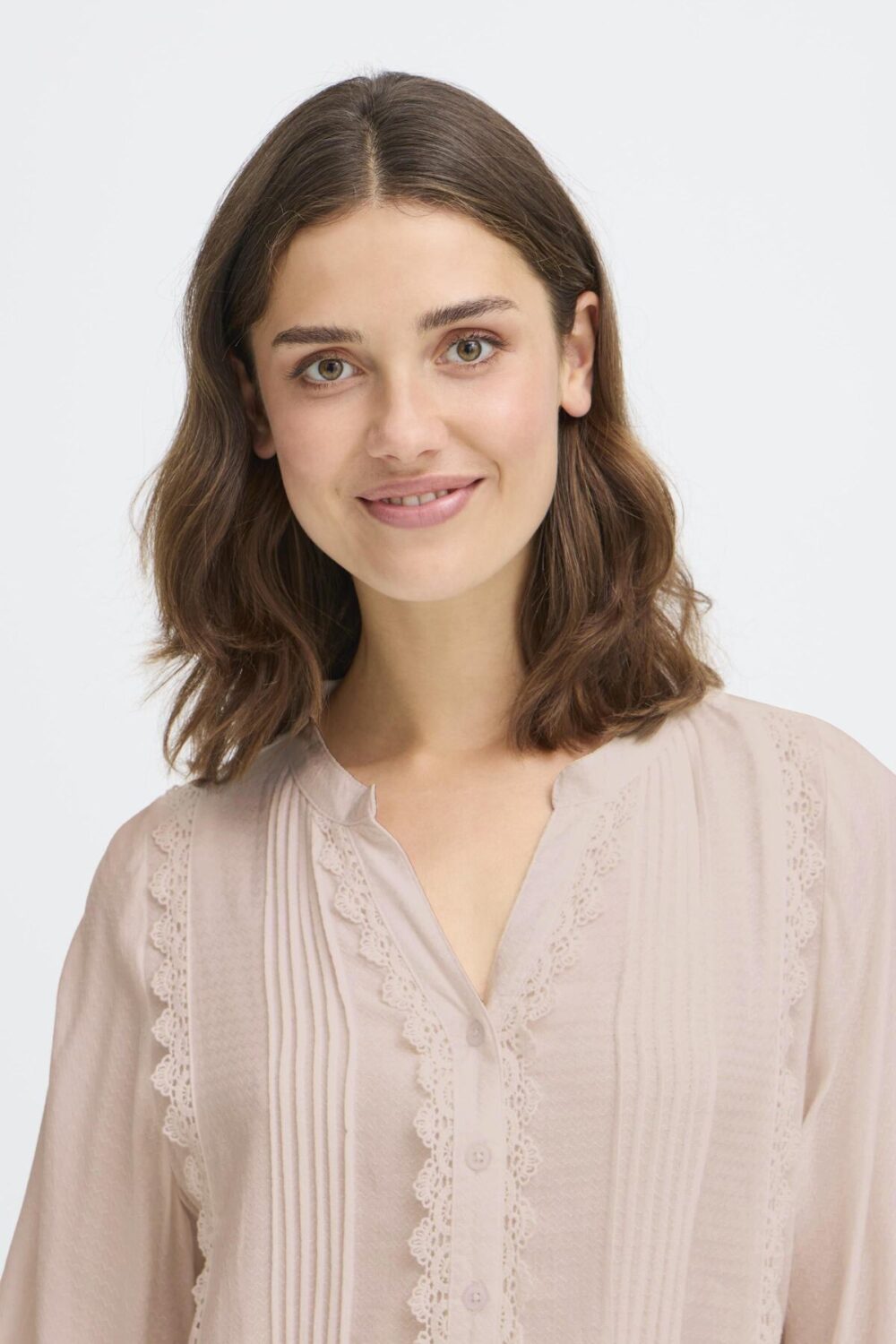 Fransa FRhida pitsisomisteinen pusero, taupe - Image 6