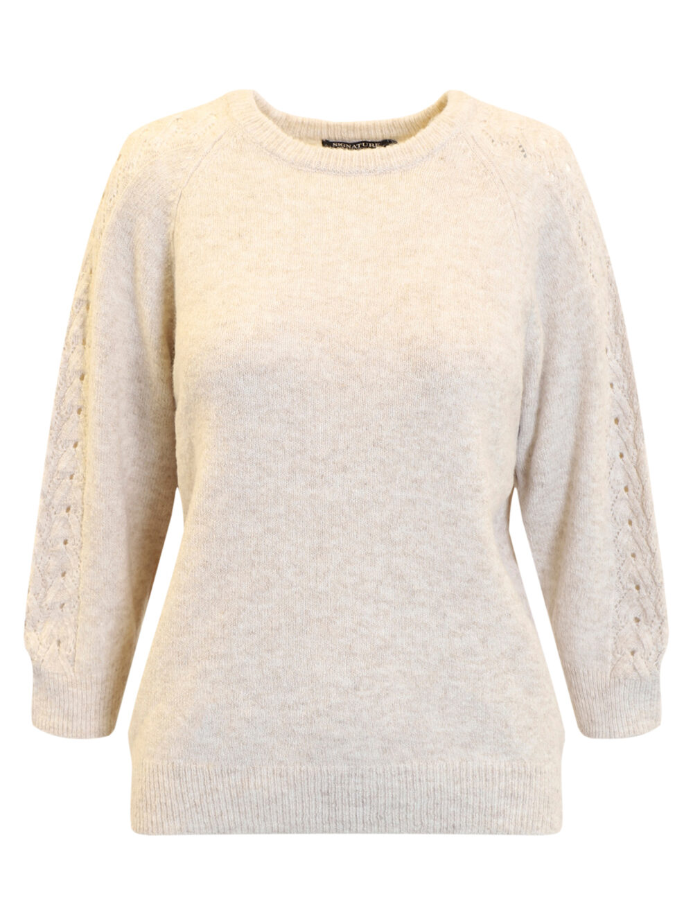 Signature neulepaita, meleerattu beige - Image 2
