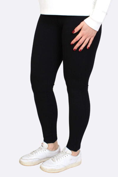 Anna Menotti Telgte leggings fleecevuorilla, musta