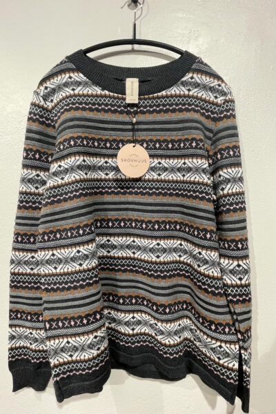 Skovhuus neule, harmaa/kirjava