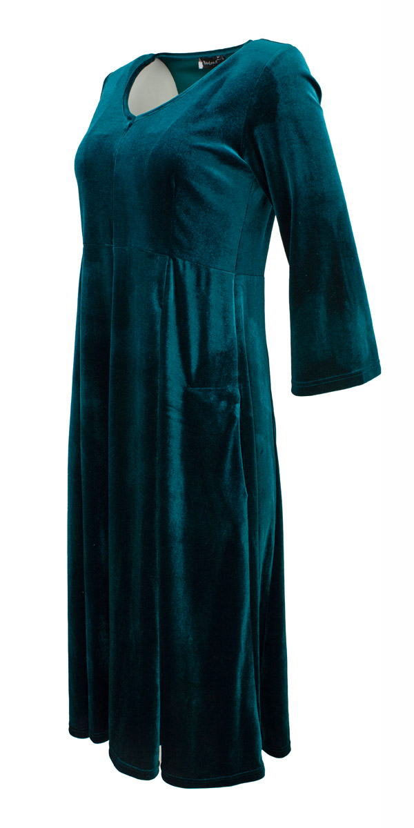 Bohéme juhlava samettimekko, petrooli - Image 3