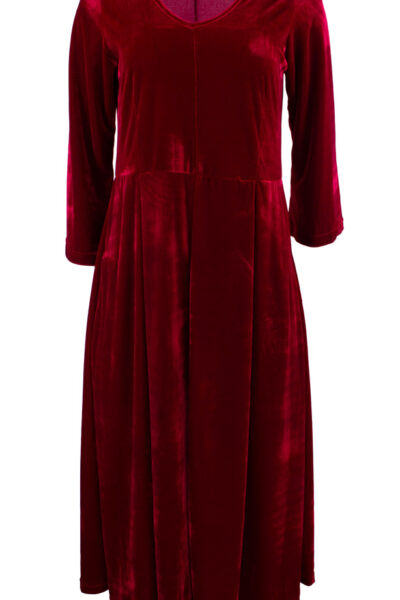 Bohéme juhlava samettimekko, punainen