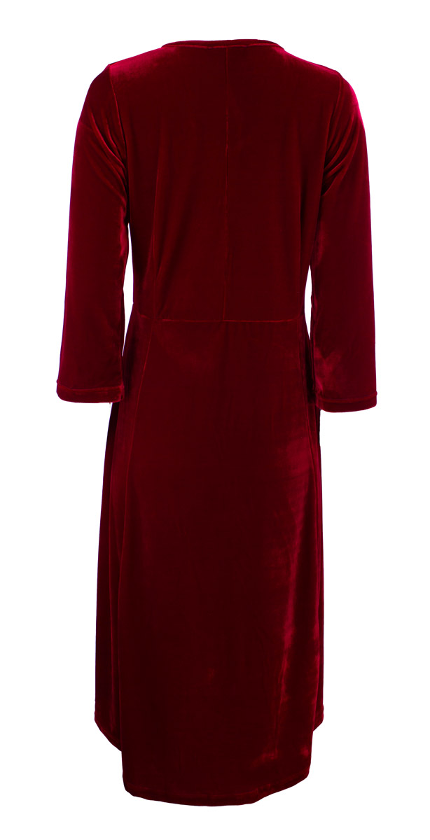 Bohéme juhlava samettimekko, punainen - Image 3