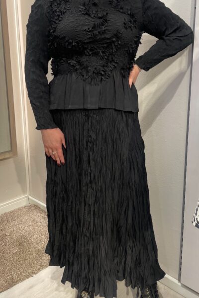 Yhden koon 2-os rypytetty mekko, musta