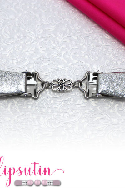 Klipsutin Lilli, hopea/glitteri