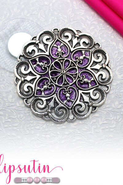 Klipsutin Lovise -magneettikoru, hopea/violetti