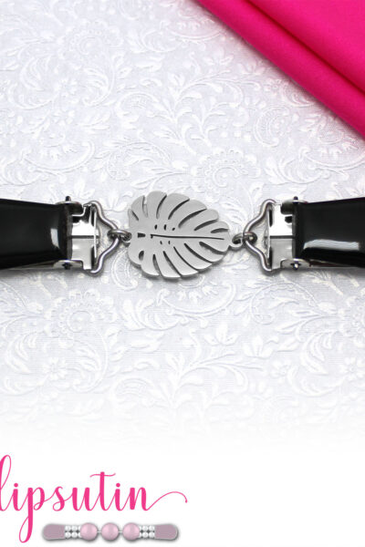 Klipsutin Peikonlehti, musta/hopea