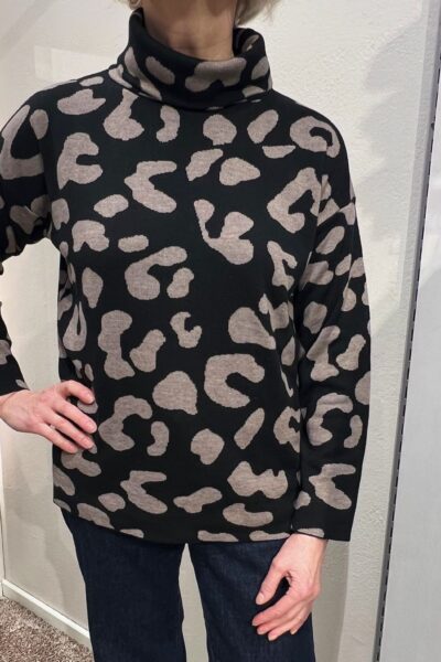 Sunday neulepoolo, ruskea/musta