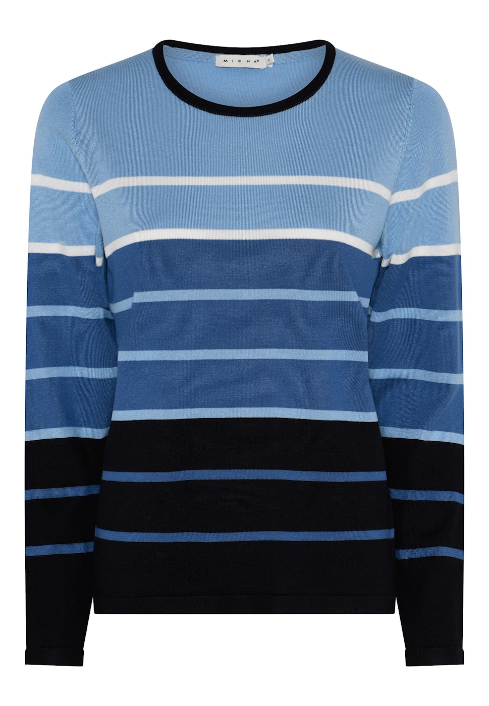 Micha raidallinen neulepusero, sininen