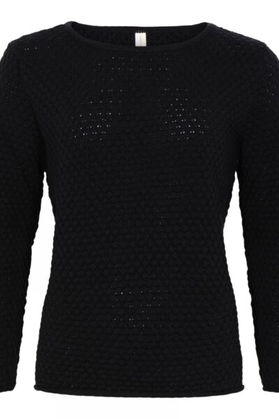 Skovhuus puuvillaneule, musta