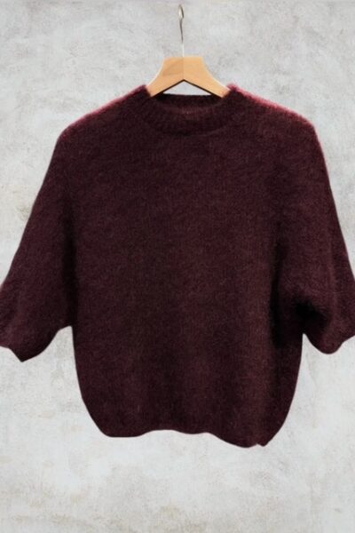 Mohair neule, viininpunainen