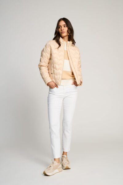 Micha lyhyt kevyttoppatakki, vaalea beige