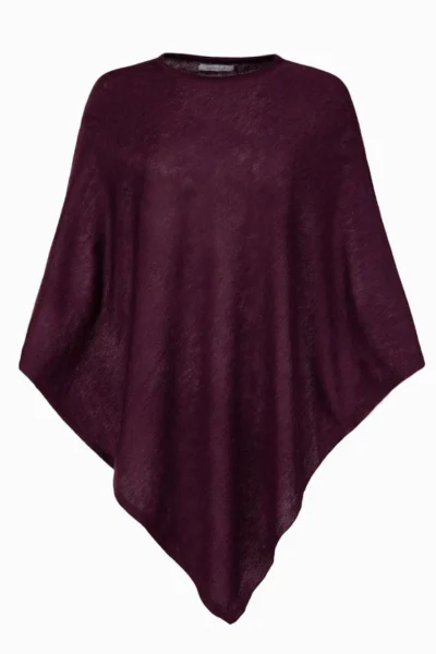 Viininpunainen poncho