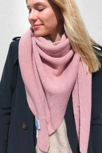 Lasessor Artha kolmioneulehuivi, rosa