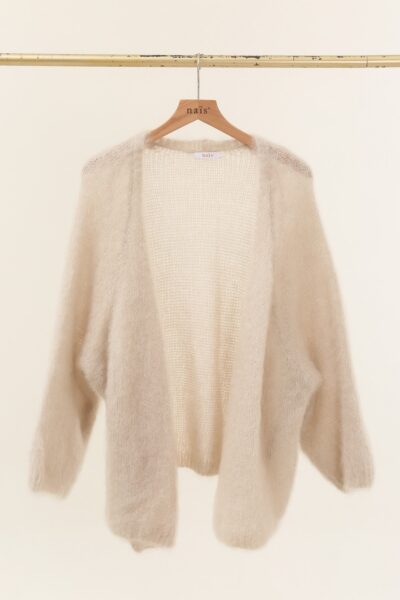 Mohair neulejakku, vaalea beige