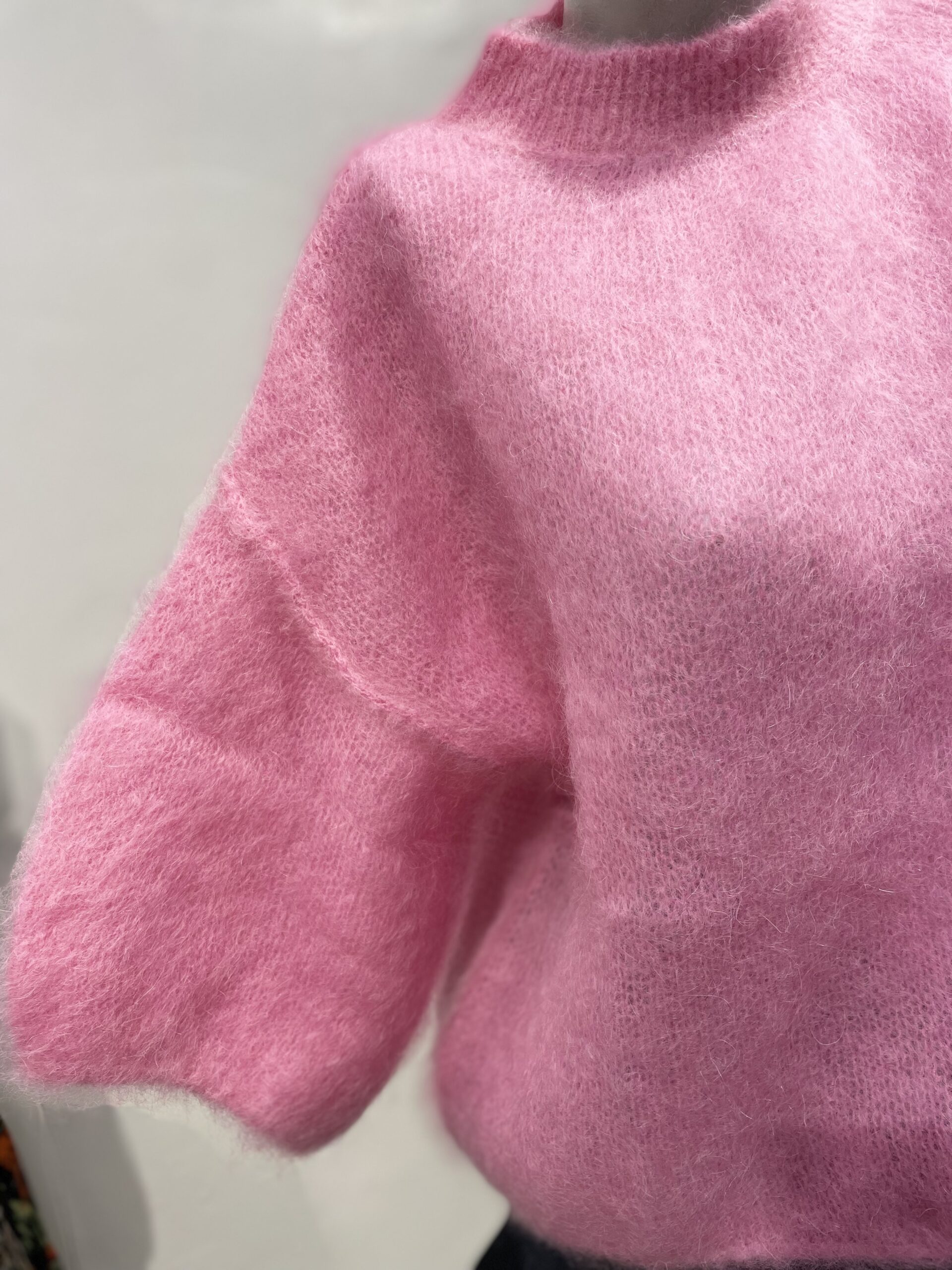 Mohairneulepusero, pinkki - Image 2