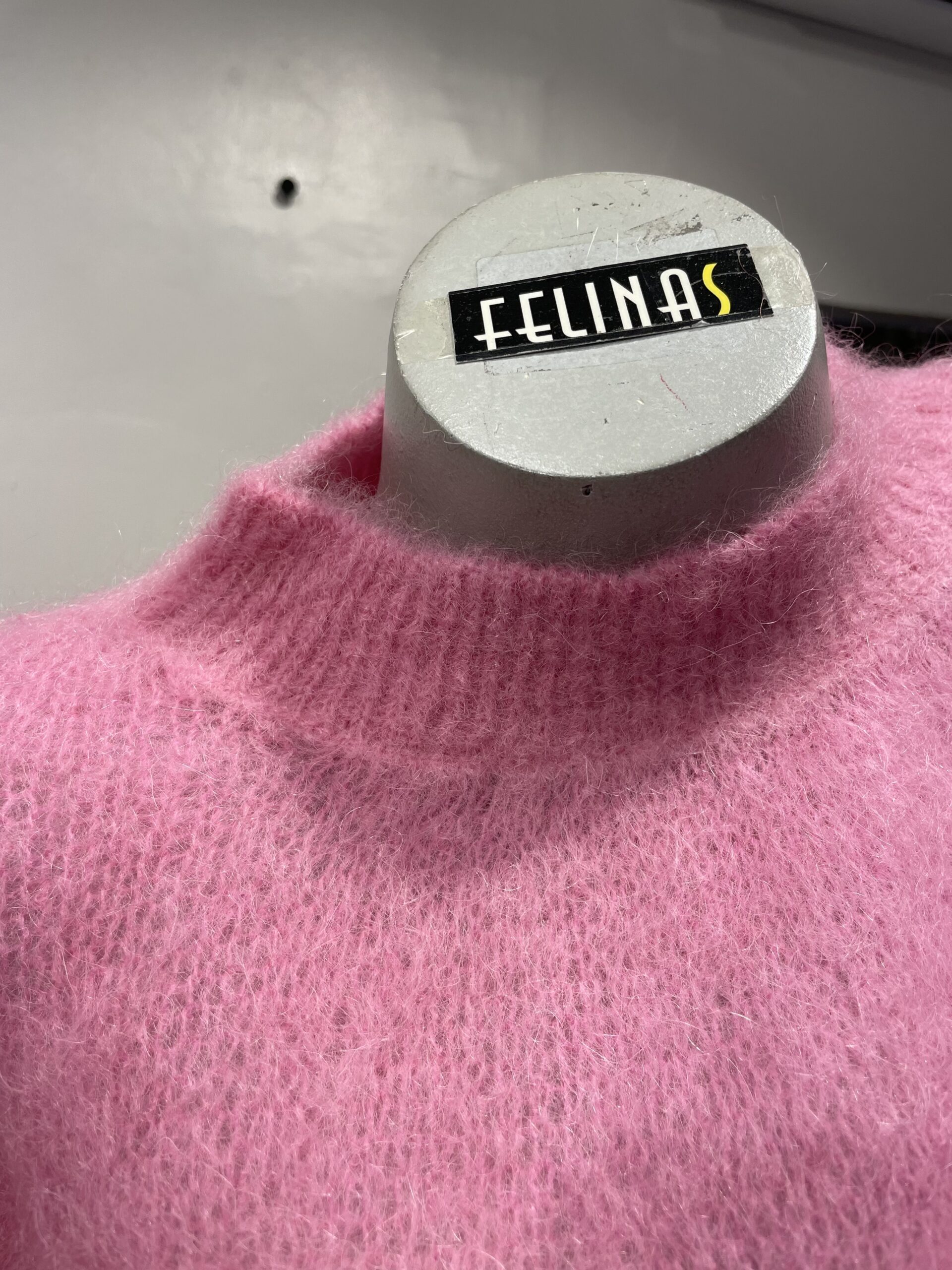 Mohairneulepusero, pinkki - Image 3