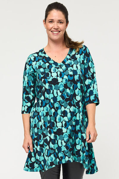 Pont Neuf Tusja tunika, turkoosikuvio