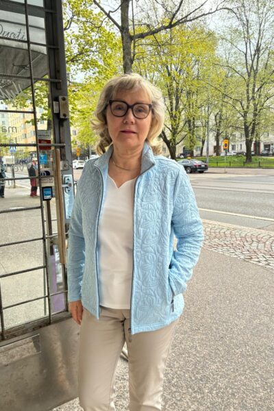 Signature vetoketjullinen jakku, vaaleansininen