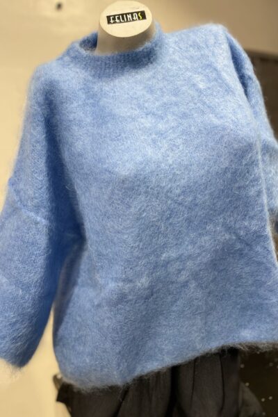 Mohairneule, vaaleansininen