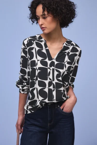 Street One pusero, tummansininen/valkoinen