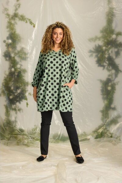 Zhenzi Alora pallollinen tunika, vihreä