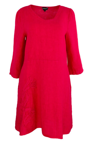 Bohéme pellavamekko, vadelma