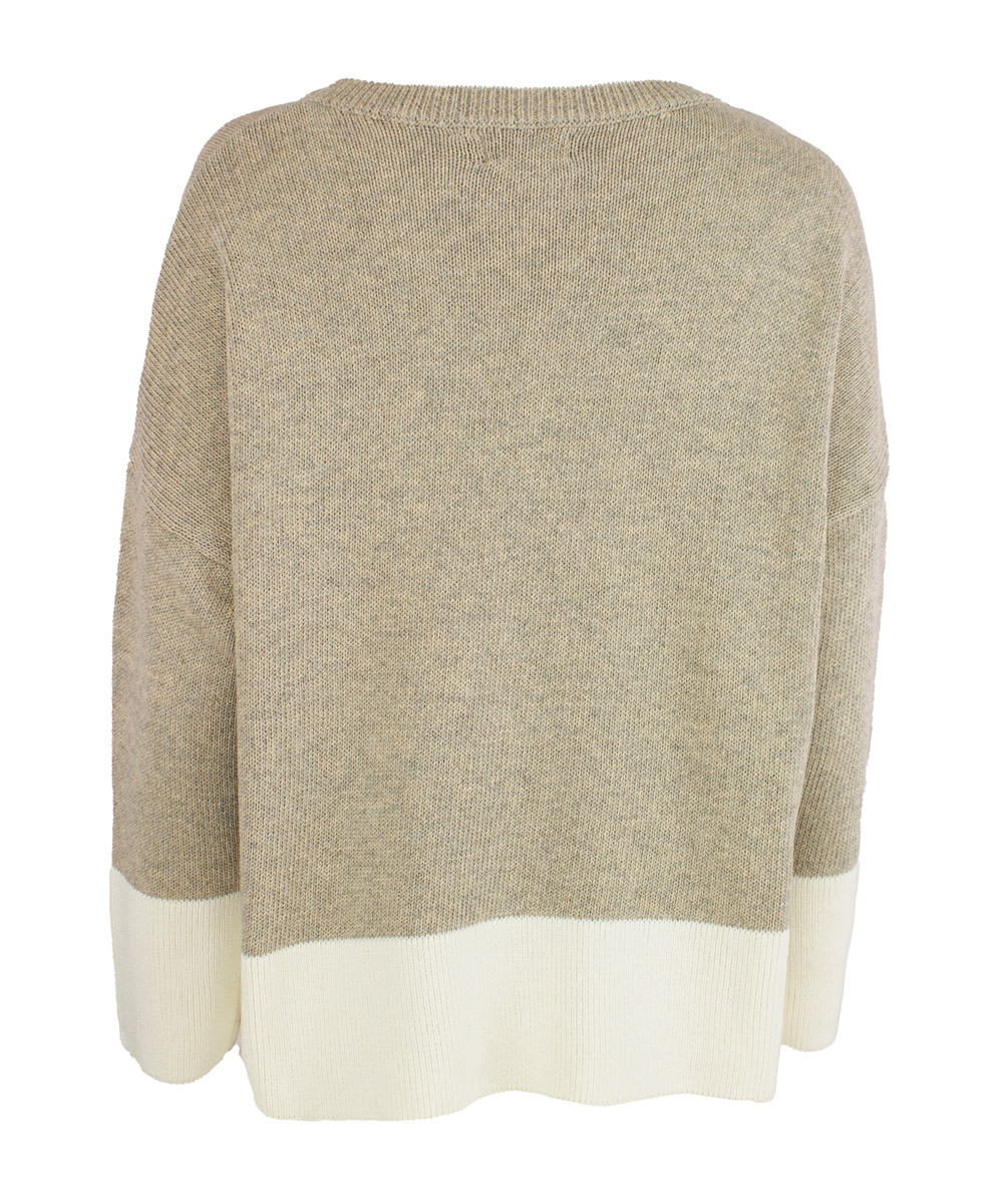 Bohéme oversize neulepusero, hiekka - Image 3