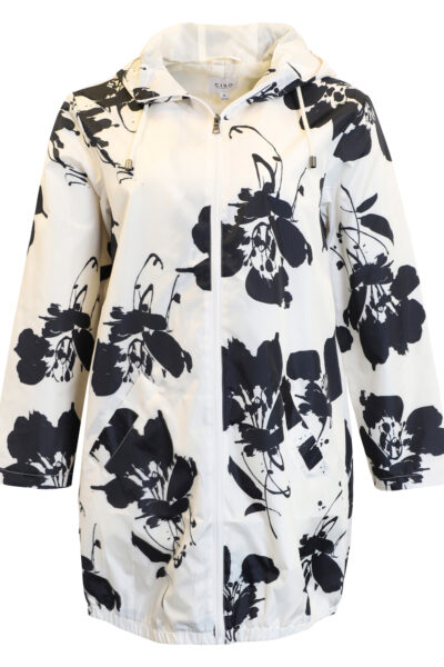 Ciso jokasään kuoritakki, mustavalkoinen