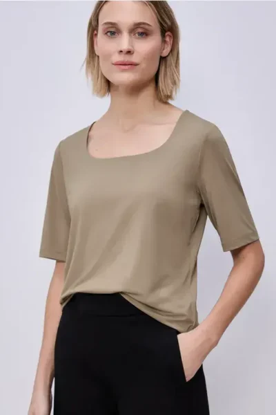 Street One aluspaita lyhyellä hihalla, harmaanruskea