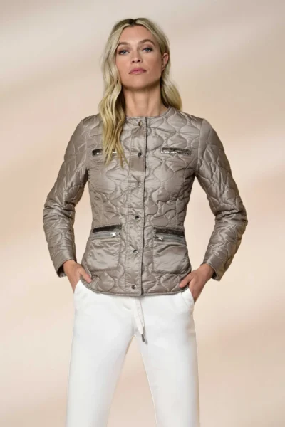 I'cona kevyt tikattu kevättakki/jakku, taupe