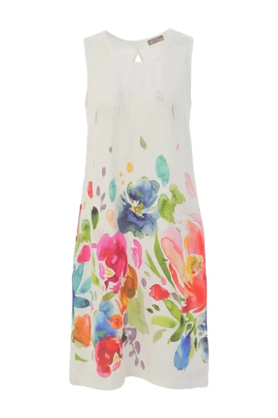 Dolcezza hihaton pellavamekko, kukat