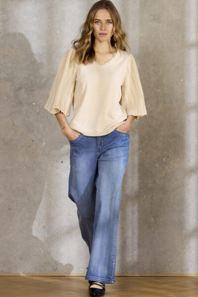 Ze-Ze Issay leveä farkku, keskisininen