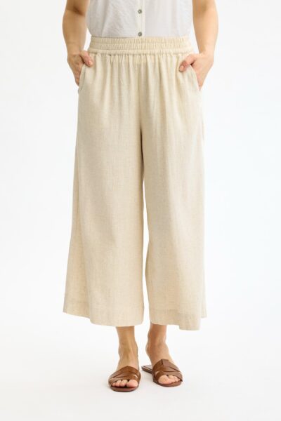 In Front Harper lyhyet  housut, vaalea beige