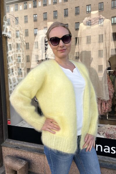 Mohair neulejakku, keltainen
