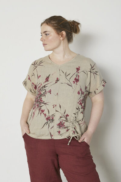 Pont Neuf PNJasna pellavapusero, kukallinen