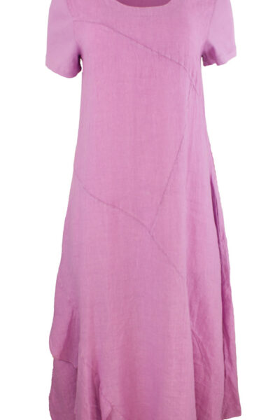 Bohéme pellavamekko, lila/rose