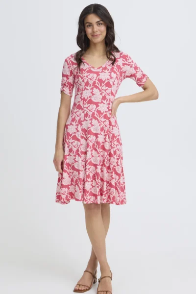 Fransa FRamy trikoomekko, punavalkoinen