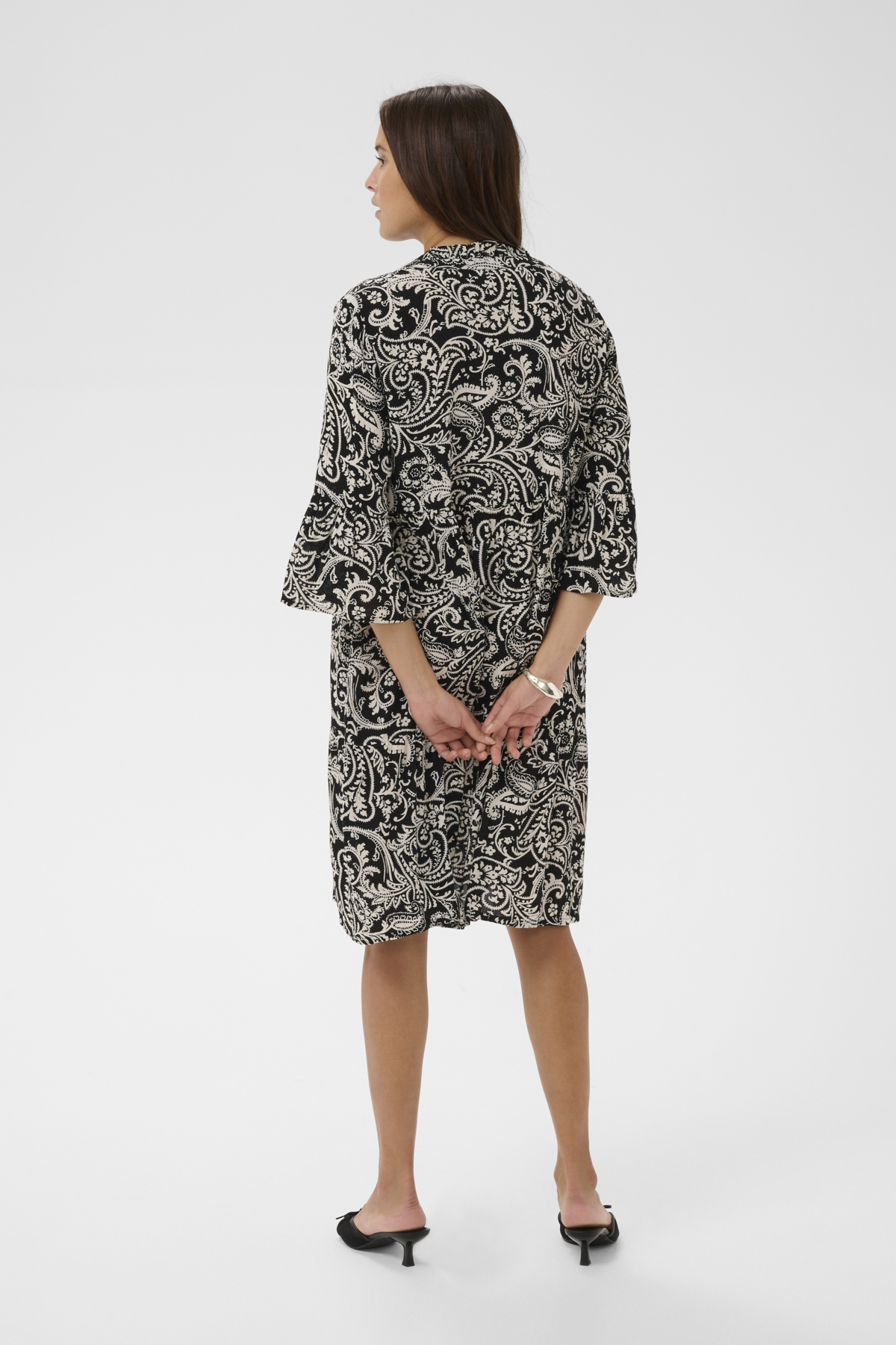 Kaffe KAellen Amber mekko, mustavalkoinen - Image 3