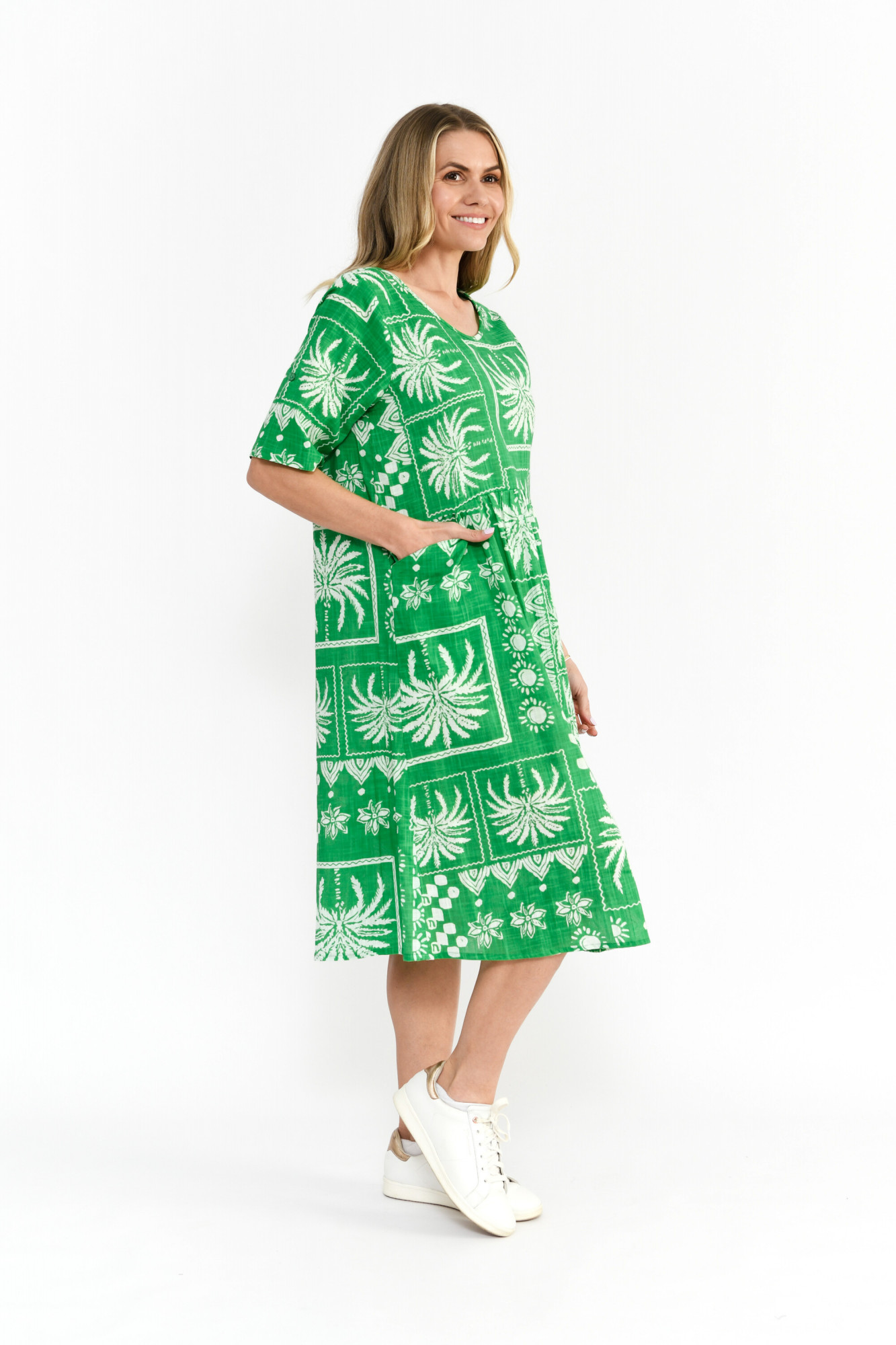 One Summer Yvonne mekko, kirkkaanvihreä - Image 2