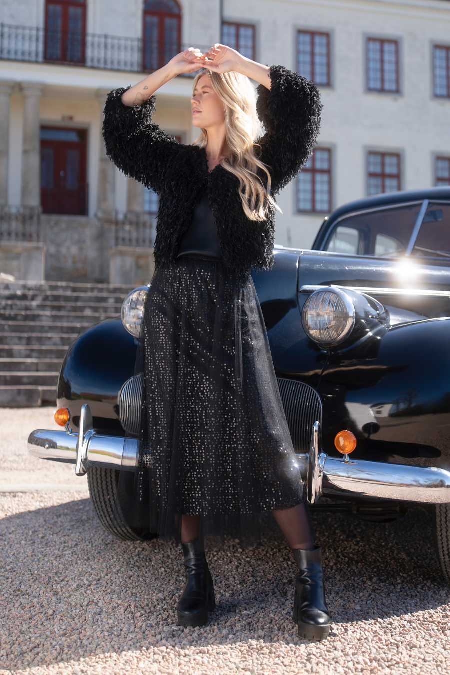 Capri Collection Cherie paljettihame, musta - Image 7