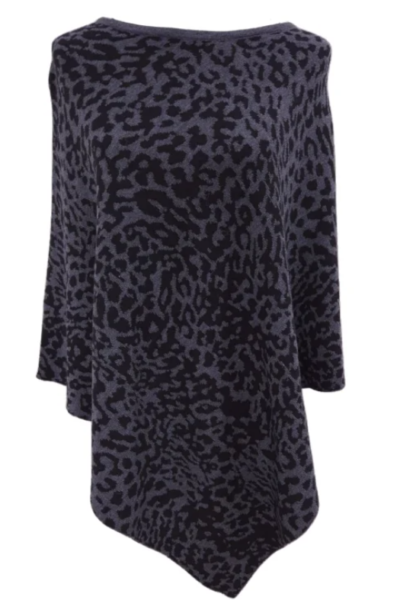 Lasessor Amara neuleponcho, leopardi/harmaa