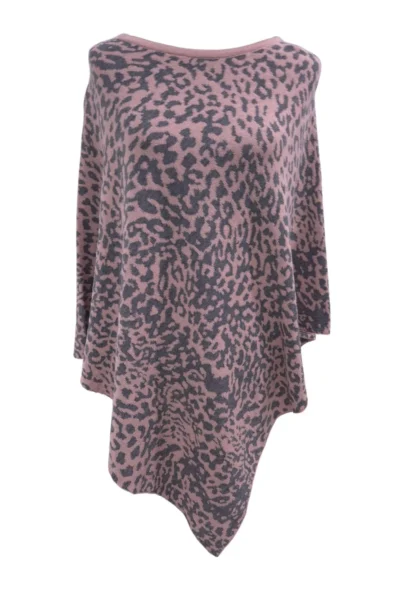 Lasessor Amara neuleponcho, leopardi/rosa