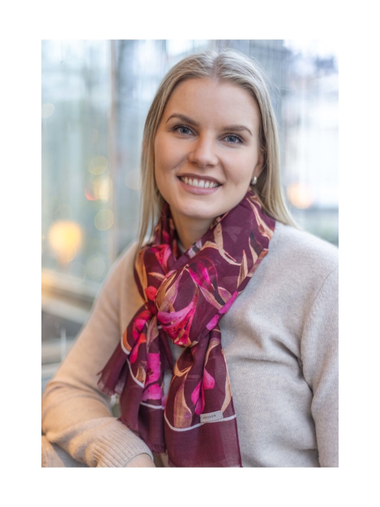 Lasessor Maimi lyocell huivi, viininpunainen - Image 2