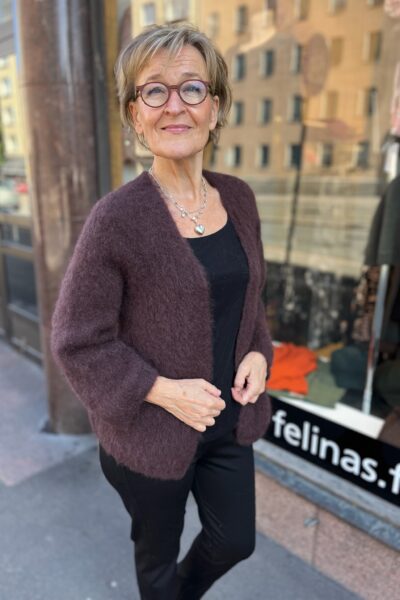 Mohair neulejakku, ruskea