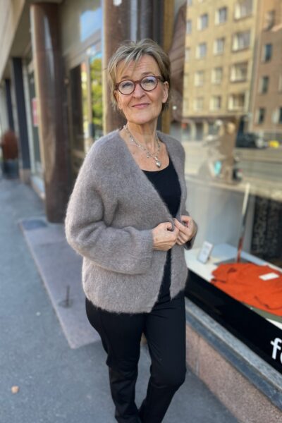 Mohair neulejakku, taupe