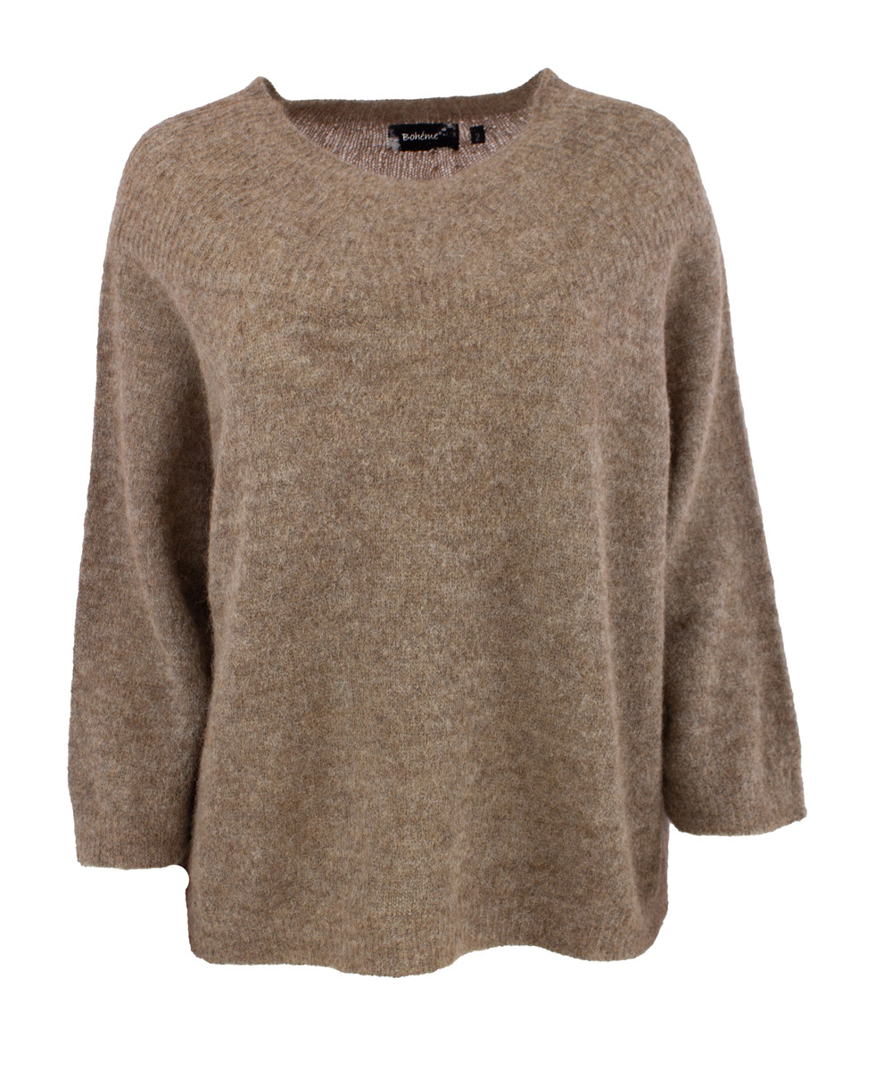 Bohéme neulepusero, taupe - Image 2