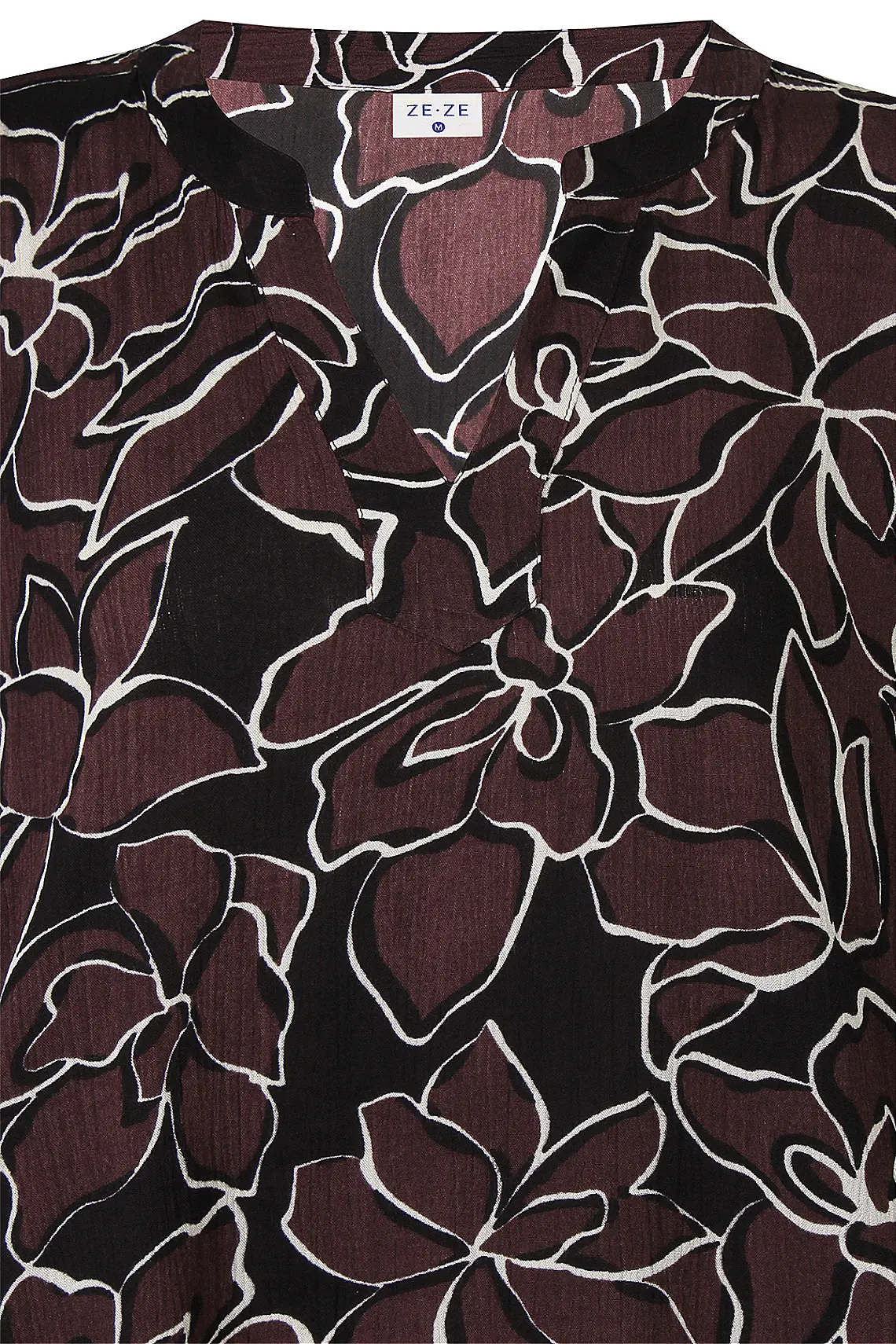 Ze-Ze Imane mekko, ruskea/musta kukka - Image 4